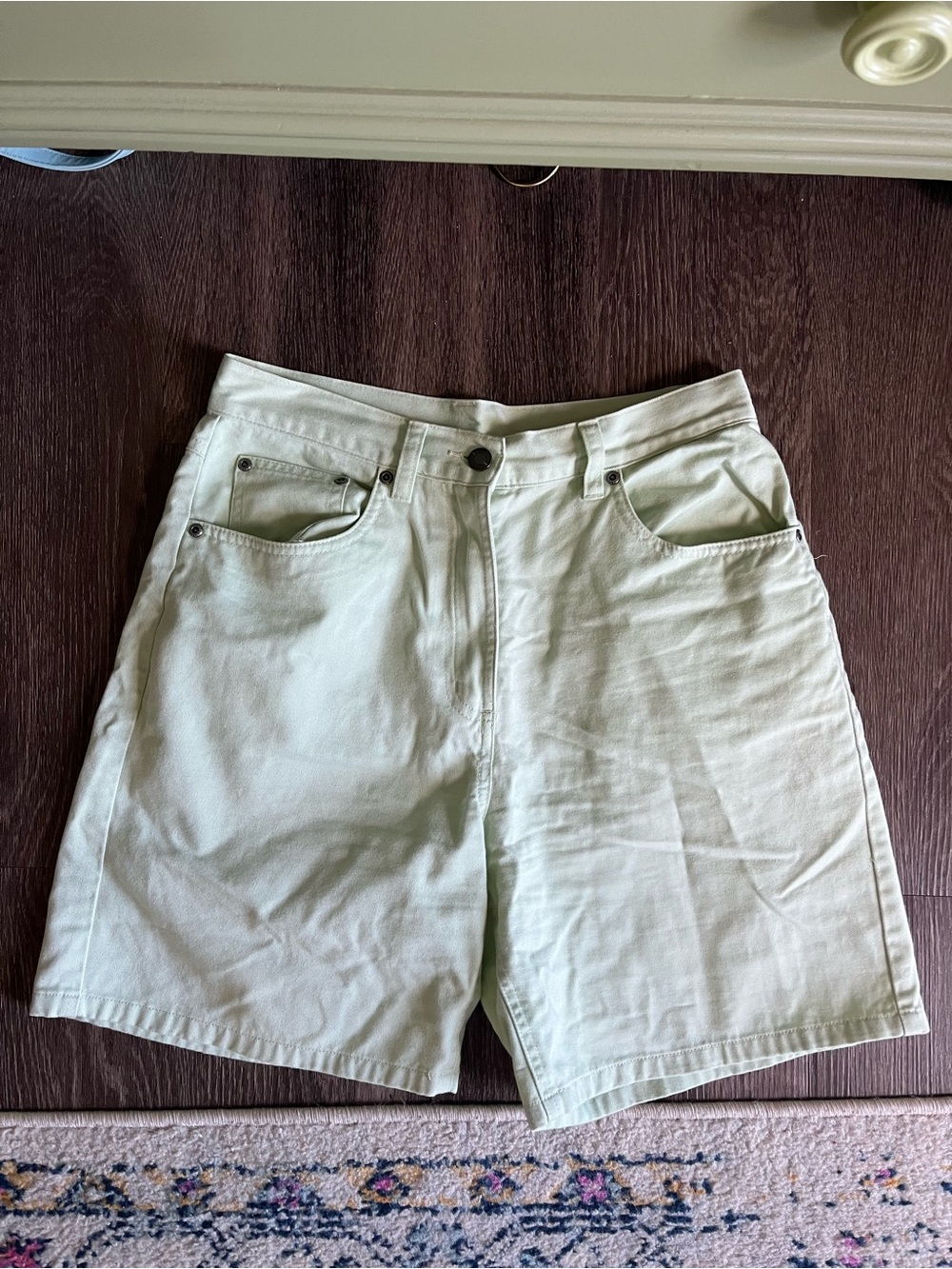 L.L. Bean Light Sage Denim Jean Shorts